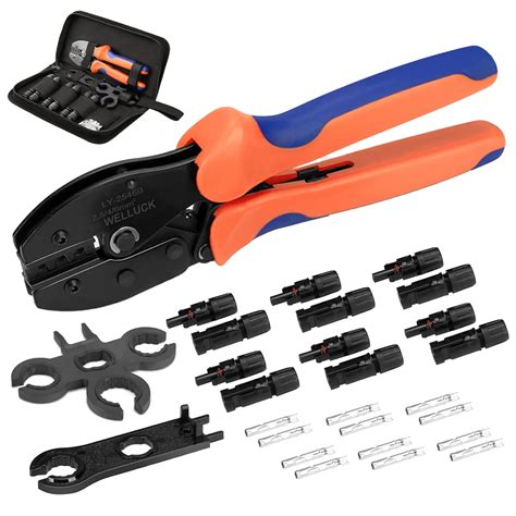 WELLUCK 27PCS Solar Crimping Tool Kit for Solar Panel Cable Wire, 1 ...