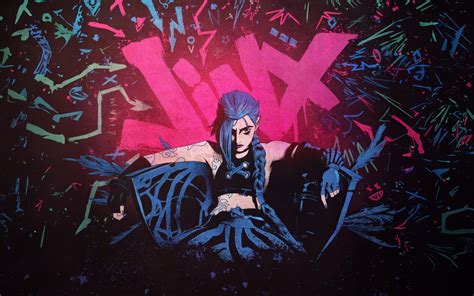 Jinx Wallpaper 4K, Graffiti, Artwork, 5K, Neon