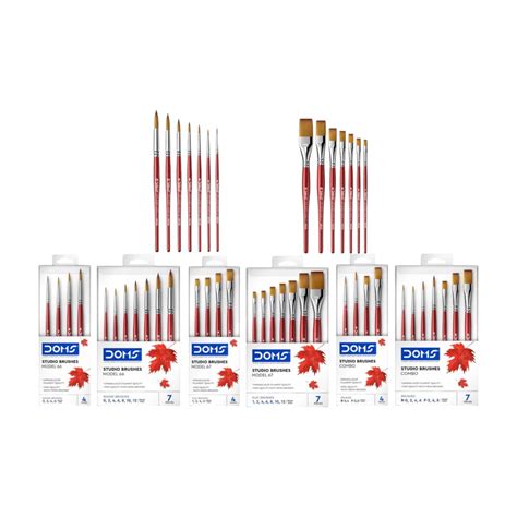 Doms Studio Artist Paint Brushes Loose & Sets of Round, Flat & Combo ...