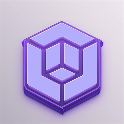 Customizable purple 3d vector blockchain icon for education business ...