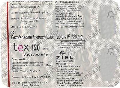 Tex 120 MG Tablet (10): Uses, Side Effects, Price & Dosage | PharmEasy