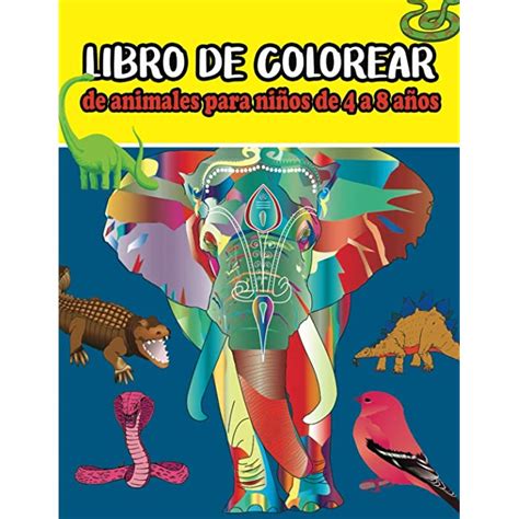 Buy Libro de colorear de animales para niños de 4 a 8 años: Libro de ...