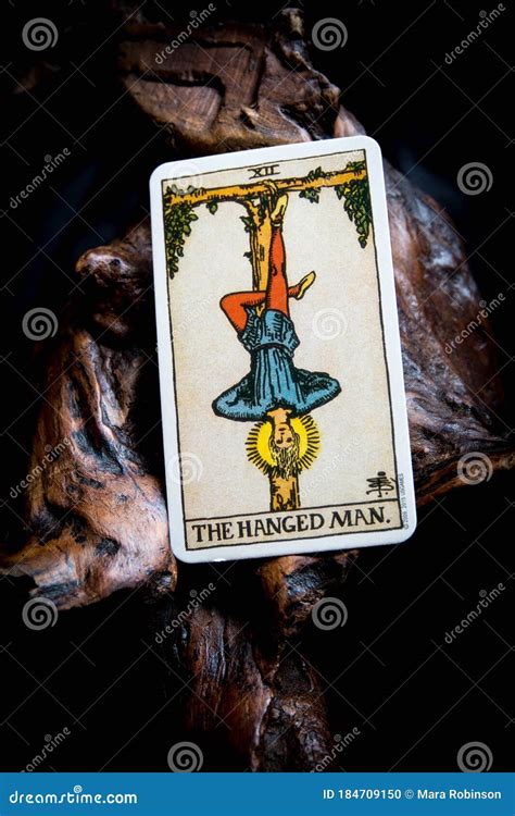 The Hanged Man tarot card editorial image. Image of prophecy - 184709150