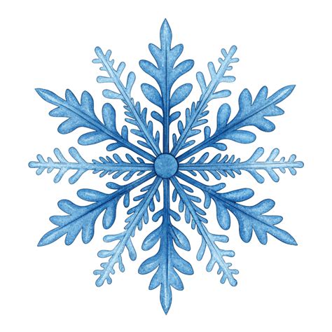Simple Blue Snowflake Clipart