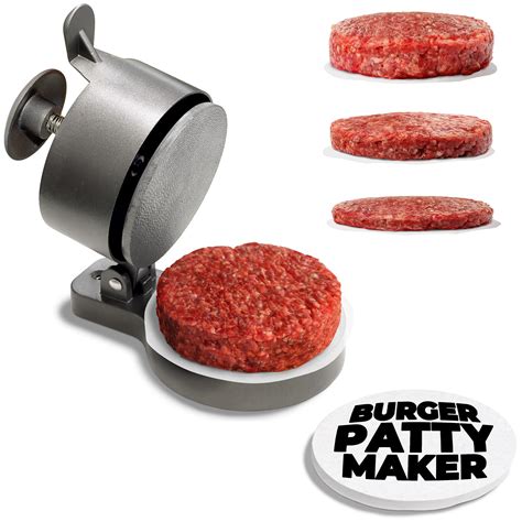 Buy Shop Square Hamburger Press Patty Maker - Adjustable 1/4lb to 3/4lb ...