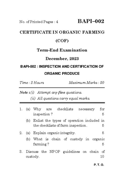 BAPI-002 - Summary IT Workshop - P. T. O. No. of Printed Pages : 4 BAPI ...