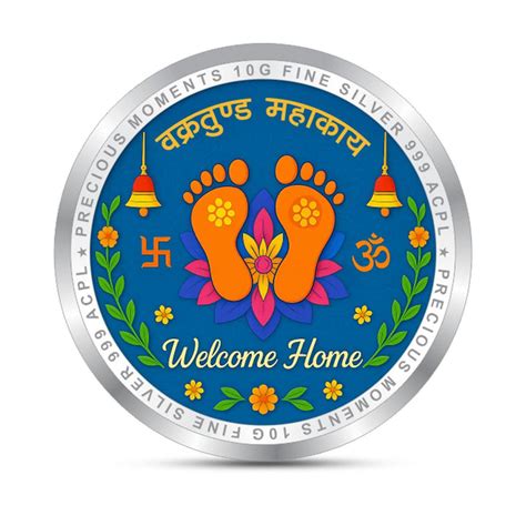 BIS Hallmarked Grah Pravesh House Warming Silver coin 999 Pure ...