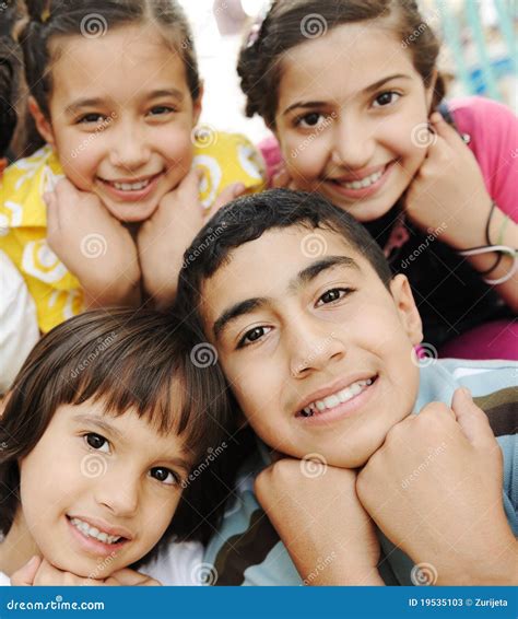 Vertical Photo of Children Group, Stock Image - Image of group ...