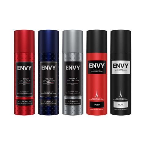 Envy Pack of 5 Deos for Men (Arnold + George + Leonardo + Nitro + Grav ...