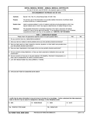 2014 Form DA 7349 Fill Online, Printable, Fillable, Blank - pdfFiller