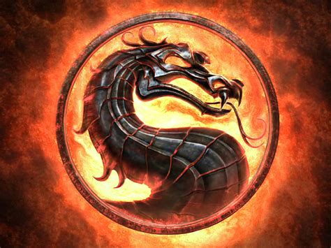 Download wallpaper language, fire, flame, sign, dragon, emblem, Mortal ...