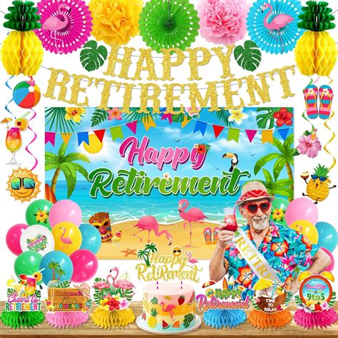 Beach Retirement Party Decorations, Aloha Party Decorations includes ...