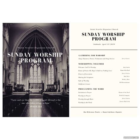 Image result for Church Programs Designs