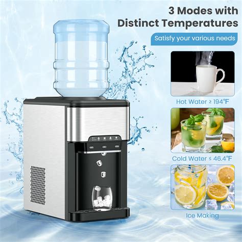 Buy Costway 3-in-1 Water Cooler Dispenser with Built-in Ice Maker w/ 3 ...