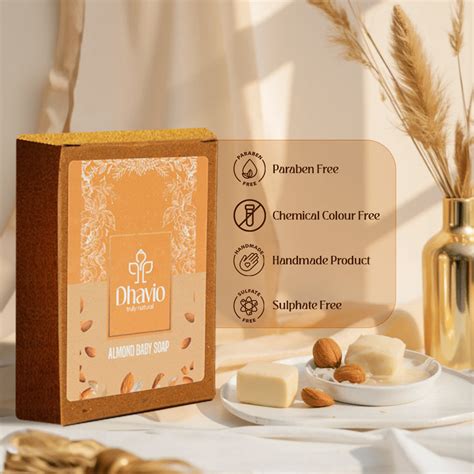 Almond Baby Soap | Gentle Tear-Free Baby Bath Soap | DHAVIO