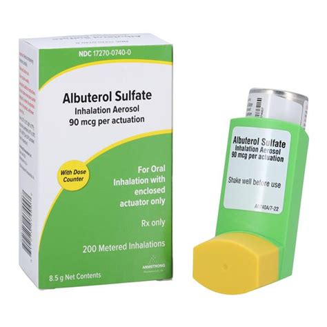 Albuterol Sulfate Inhalation Aerosol 90mcg Carton 8.5g - Medex Supply