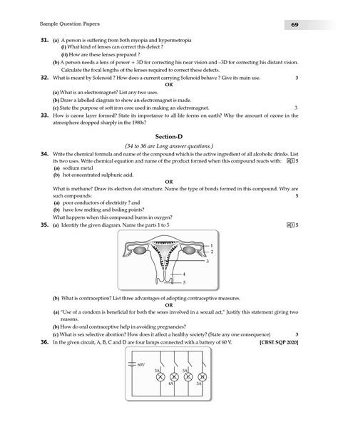 Image result for Final Answer Key for CBSE Class 10th Science Sample Paper Term1