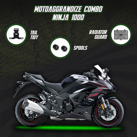 Kawasaki Ninja 1000 Combo | Radiator Guard, Tail Tidy, Spools ...