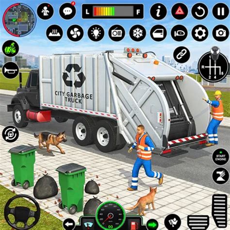 City Garbage Truck and Road Cleaner Truck Simulator Games City Garbage ...
