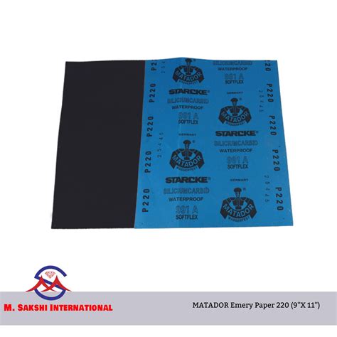 EM0001 - MATADOR Emery Paper 220 (9''X 11'') - M. Sakshi International
