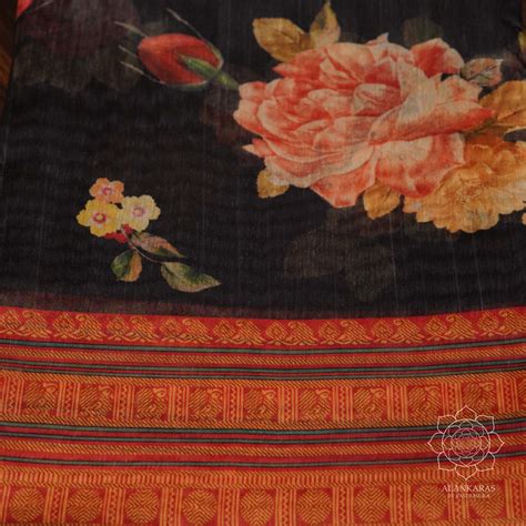 Black Floral Saree – Vastrasuka