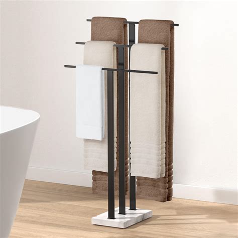 Amazon.com: KES Standing Towel Rack with Marble Base, 3-Tier Towel Rack ...