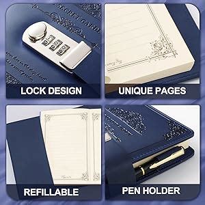 XIYUNTE Journal with Lock Personal Diary, A5 Lockable Notebook with Pen ...