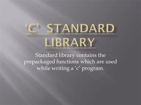 Image result for C   Standard Library