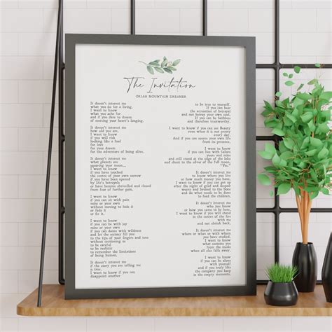 The Invitation V2 | Oriah Mountain Dreamer | Poem | Love | Gift ...