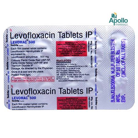 Levomac 500 Tablet 10's Price, Uses, Side Effects, Composition - Apollo ...