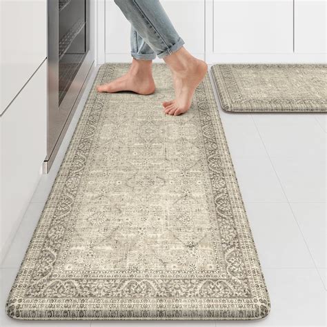 Amazon.com: KIMODE Farmhouse Anti Fatigue Kitchen Mat,Vintage Brown ...