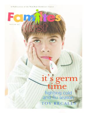 Fillable Online wakemed With cold and flu season here, your children ...