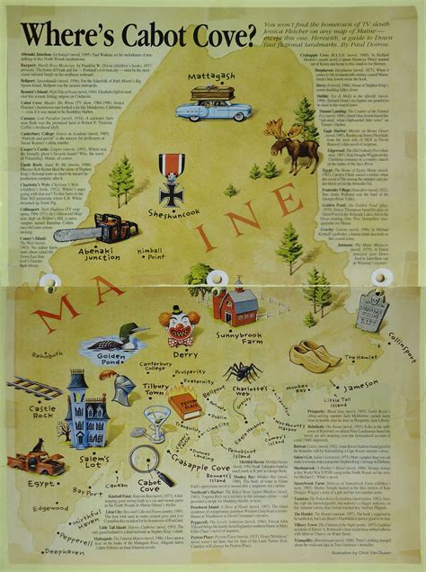 Map of Cabot Cove, Maine