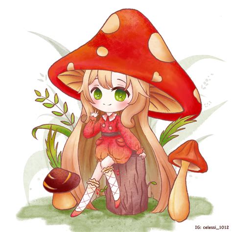 Cute Mushroom Drawing