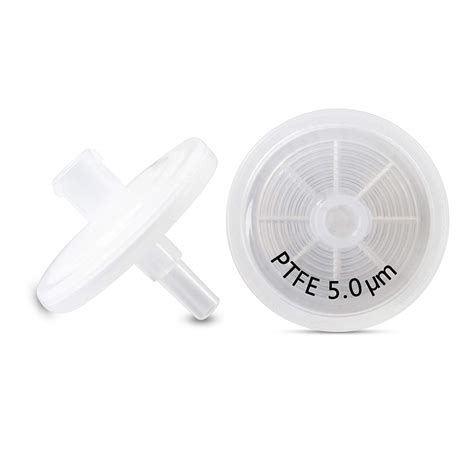 PTFE Syringe Filters [Wettability: Hydrophobic] 25mm Diameter 5.0 μm ...