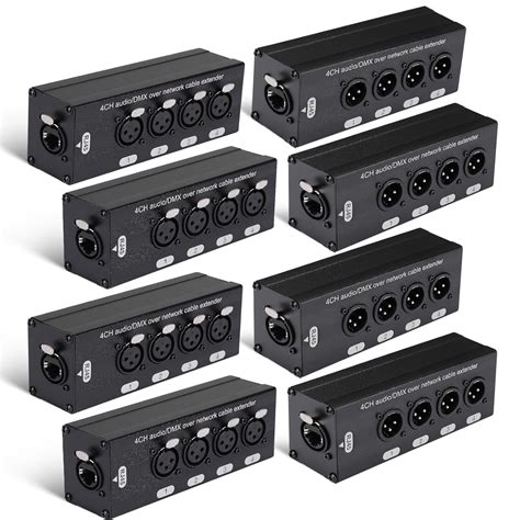 Copkim 8 Pack 4 Channel 3 Pin Multi Network XLR Cable Breakout 3 Pin ...