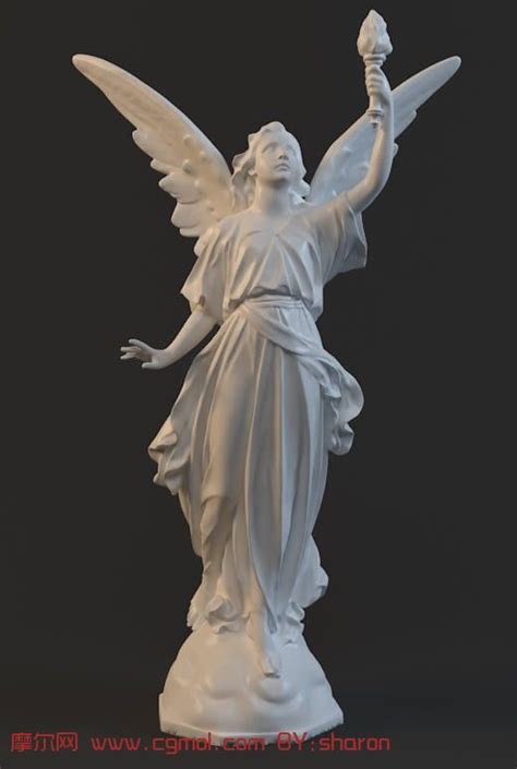 女神雕像,雕塑3D模型_雕塑角色_动画角色_3D模型免费下载_摩尔网