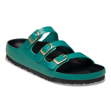 Florida Fresh Natural Leather Patent High-Shine Dark Teal/Black ...