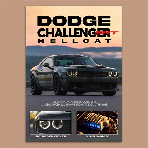 Dodge Challenger Hellcat SRT Poster – Frame Kro