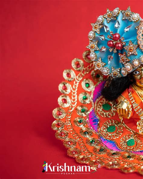 Orange Dress for Laddu Gopal (Pagdi Not Included) - Krishnam Poshak