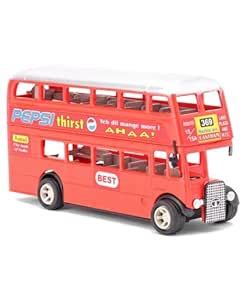 Buy MNR MUNDUS Double Decker Bus Maintenance Free Pullback Spring Action Race Toy Gift for Boys ...