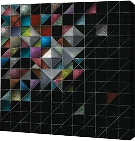 Rainbow Geo II by Ken Berman - 24" x 24" Gallery Wrapped Giclee Canvas ...