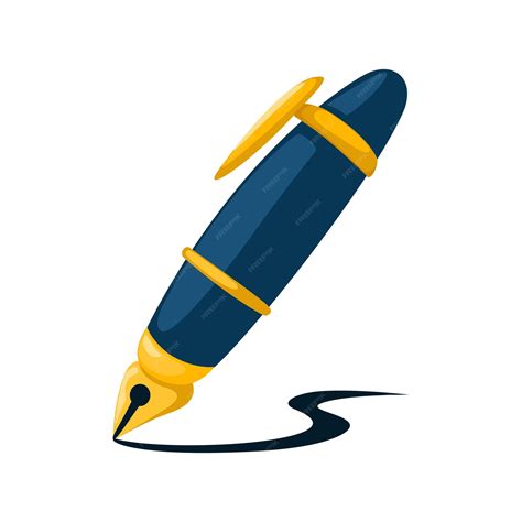 Premium Vector | Pen ink writing symbol cartoon illustration vector