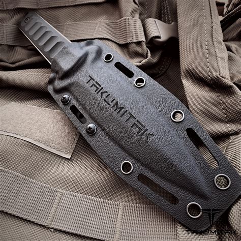 Takumitak 11" D2 Blade Full Tang Tactical Knife Kydex Sheath Fixed ...
