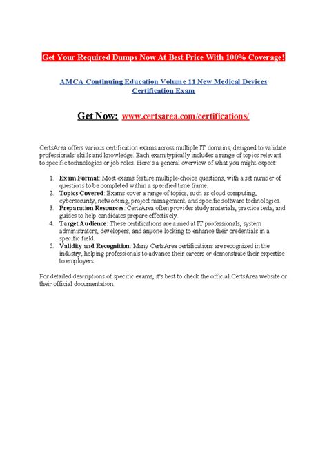 AMCA Continuing Education Volume 11 New Medical Devices Certification ...