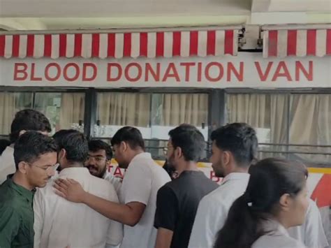 Protesting resident doctors hold blood donation camp at Smeer Hospital ...