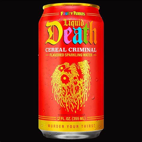 Liquid Death Cereal Criminal - Fruity Pebbles-Flavored Sparkling Water ...