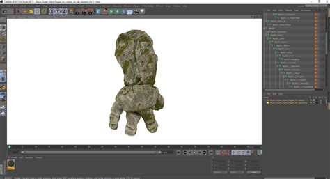 Stone Golem Hand Rigged for Cinema 4D 3D | 3D Molier International