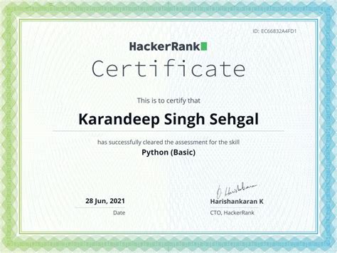 HackerRank Skill Certification Python Program 的图像结果