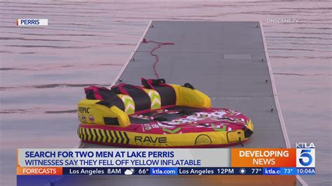 2 men missing in Lake Perris after tubing accident – KTLA